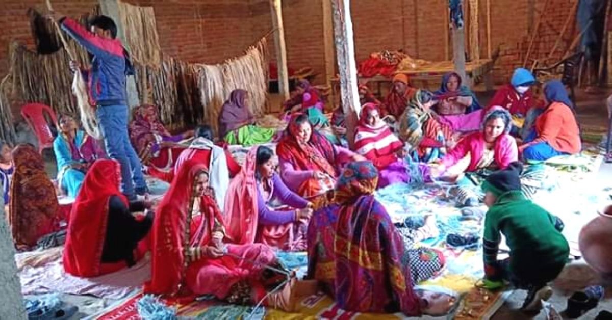 Banana fibre waste handicraft women empowerment 