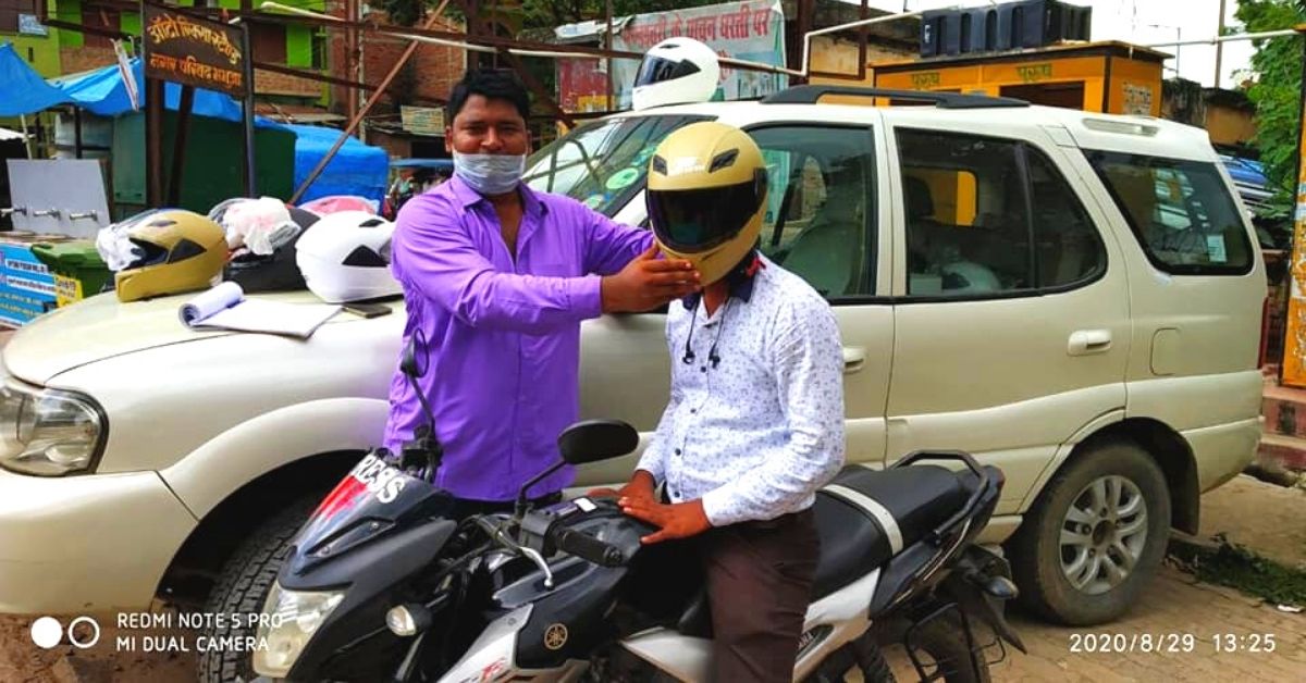 Why Raghvendra is distributing helmets