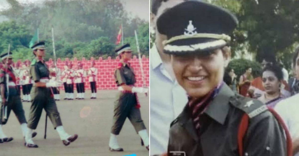 Captain Yashika Tyagi during her passing out parade 