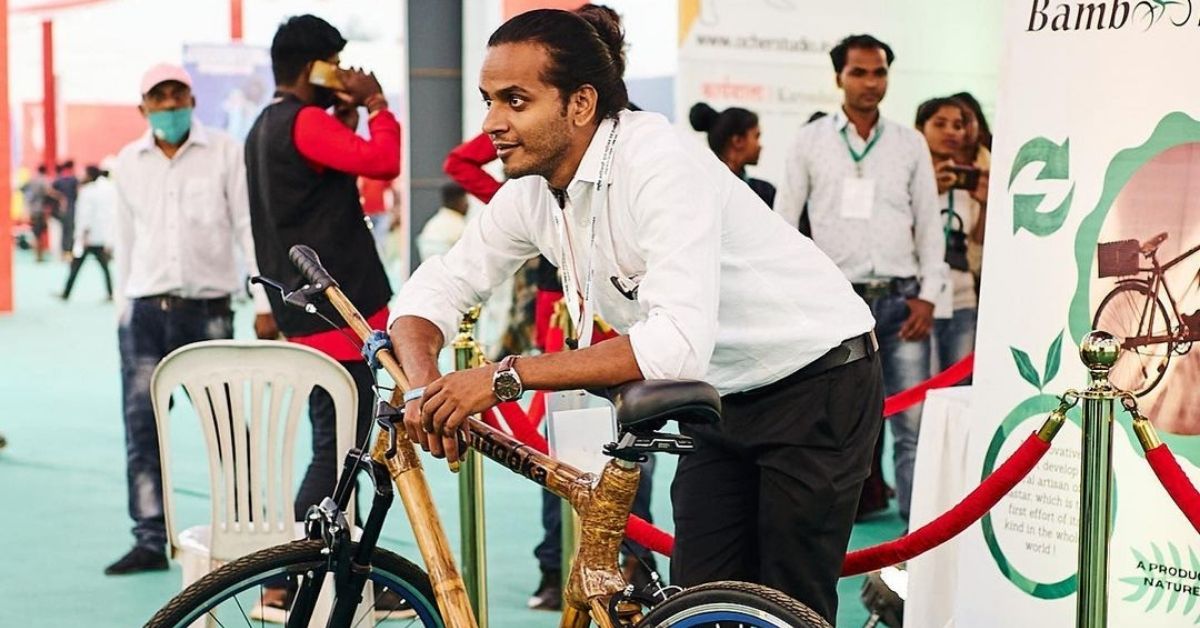 Asif Khan, who runs NGO Naturescape in Chhattisgarh, has built Bambooka, an eco-friendly bambook bicycle that utilises traditional handicraft skills and aims to generate livelihood among the tribal community.