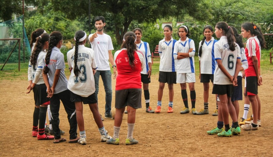 Pankaj with his students