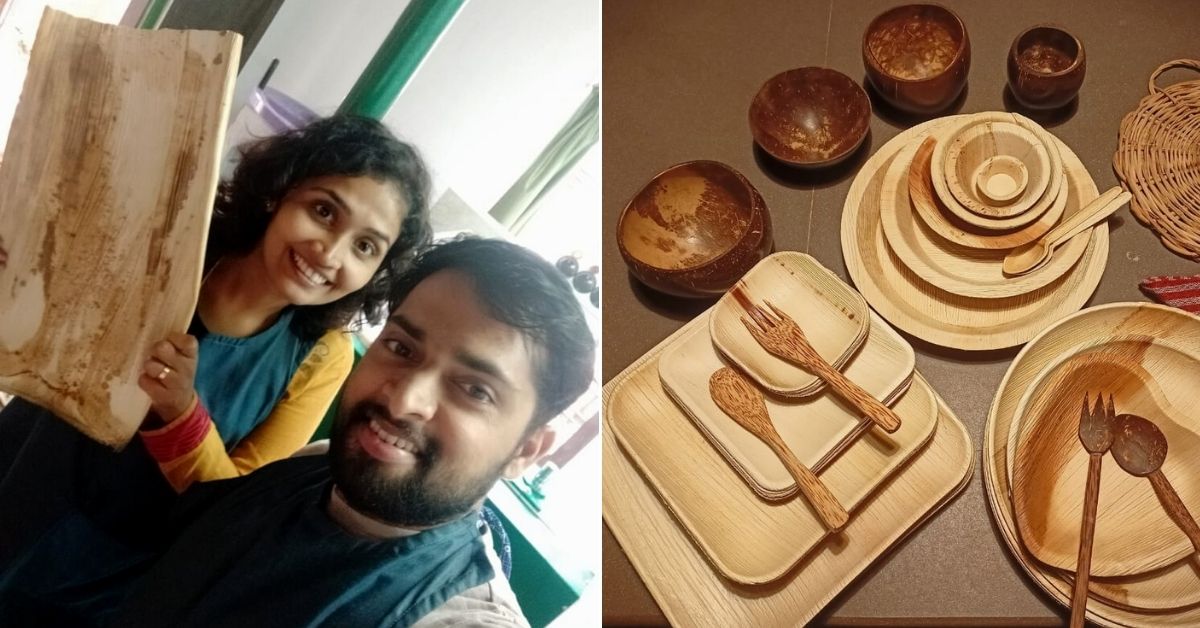 Couple Quits UAE to Make Tableware & Grow Bags From Areca Leaf; Earn Rs 2Lakh/Month