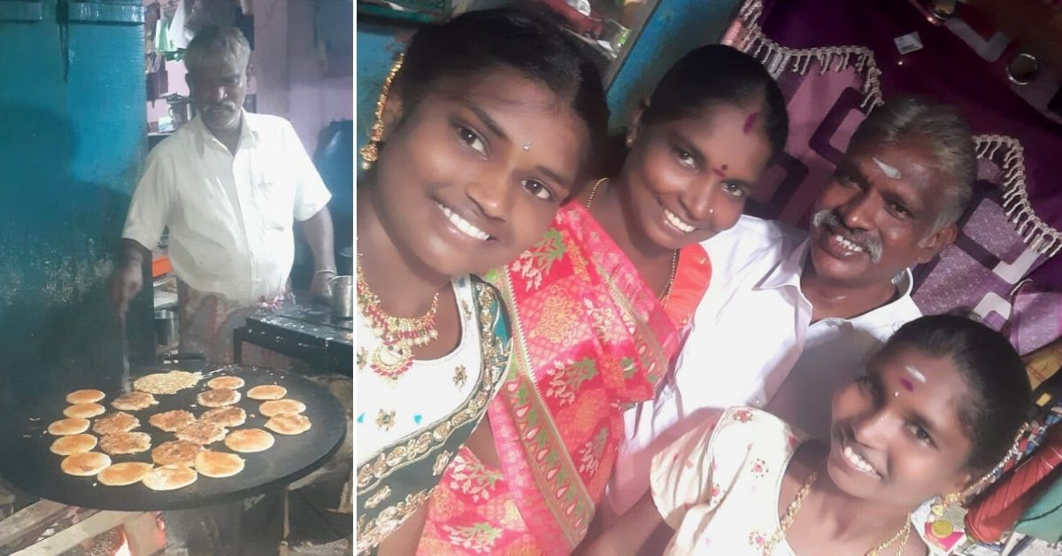 Chinnathambi from Tiruchi, Tamil Nadu sells dosa at Rs 2