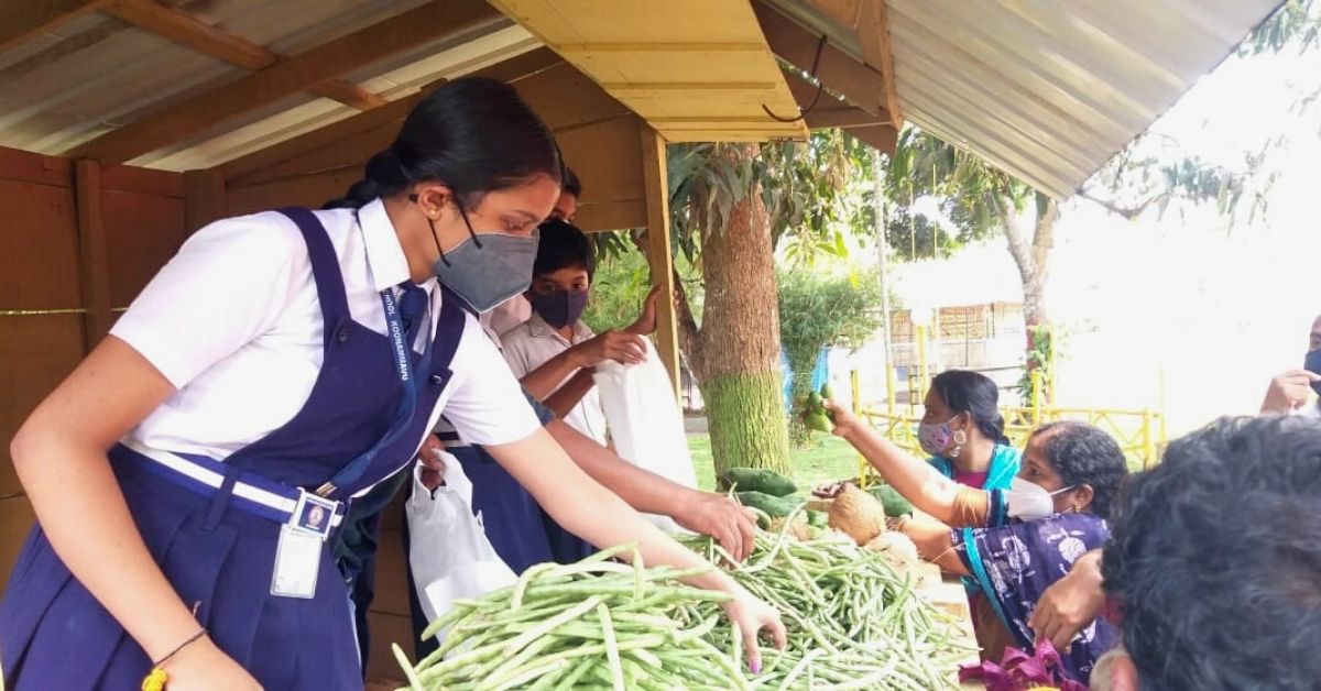 Students at the Eco Shop