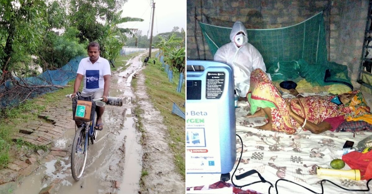 Soumitra Mandal cycles through the Sundarbans to bring oxygen to the needy
