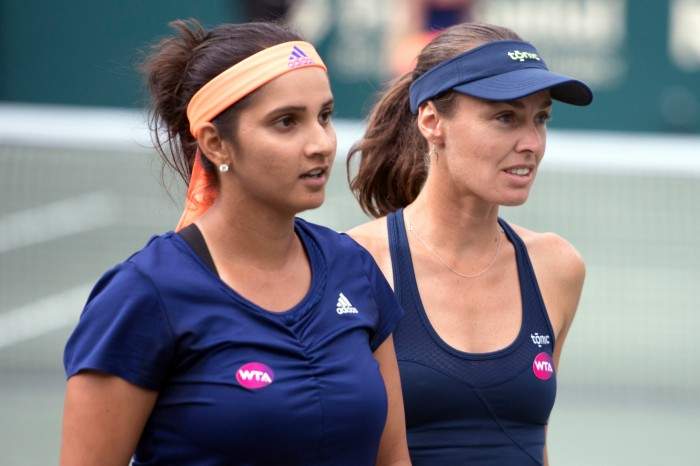 Sania Mirza with Martina Hingis 