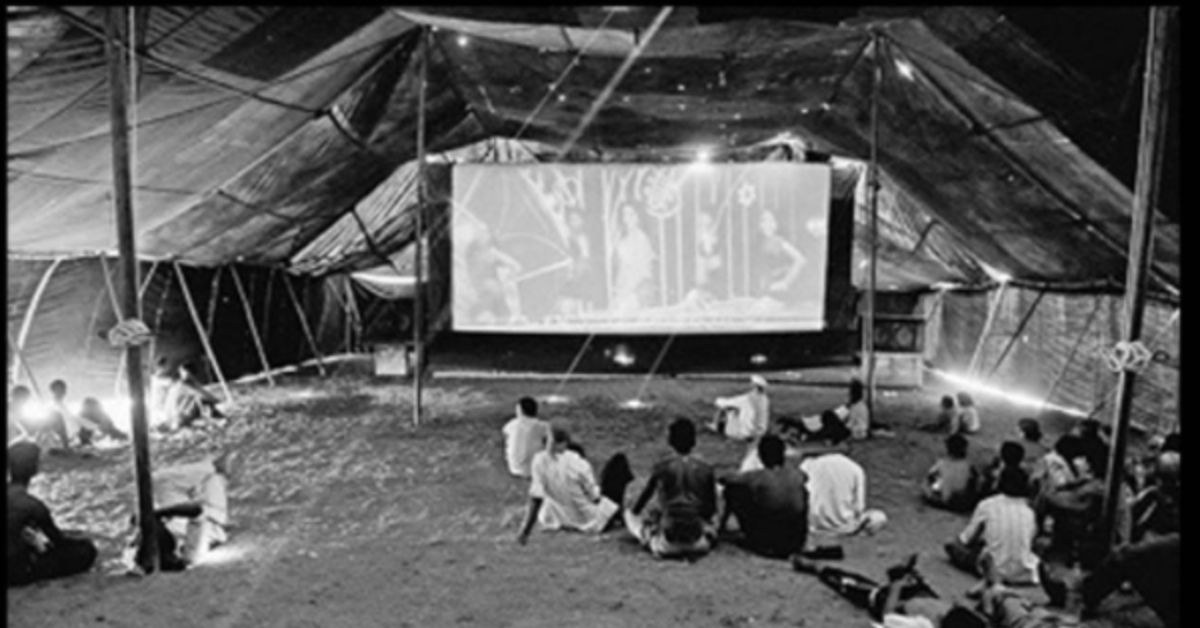 tent cinema in olden times in india