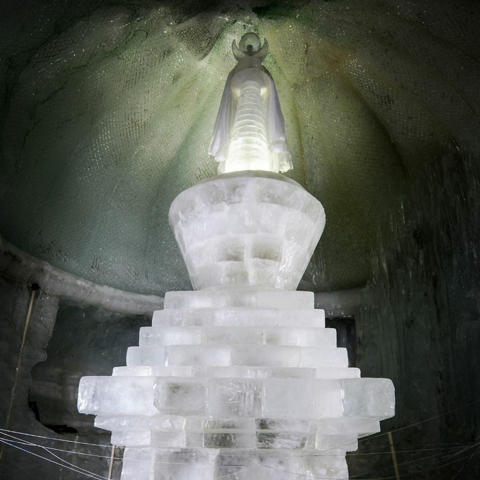 Inside Ice Stupa