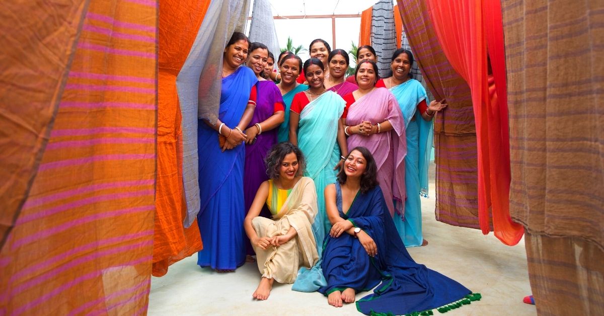 Sujata & Tanya Biswas & Members of Team Suta, a brand known for its sarees