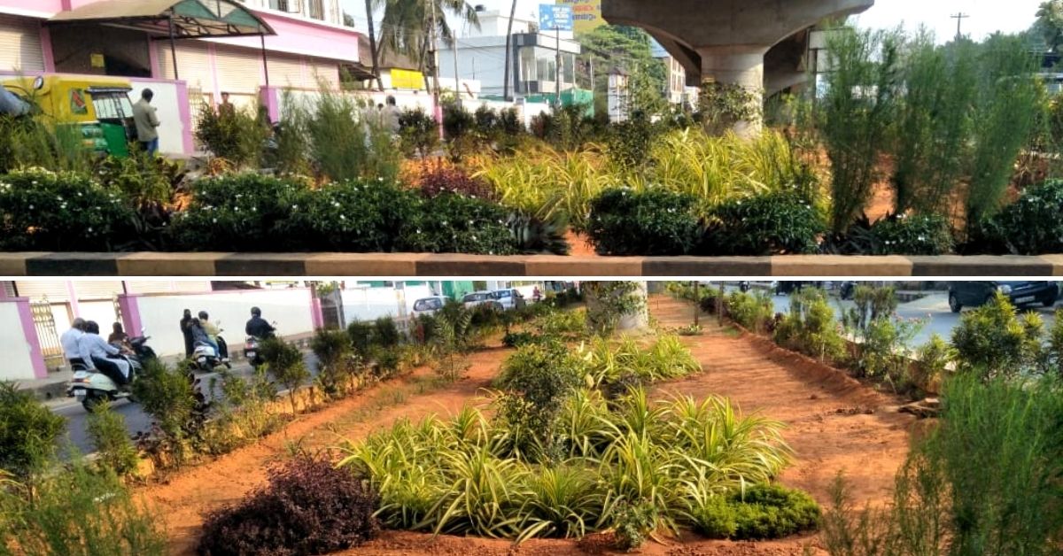 Garden under the Panniyankara overbridge