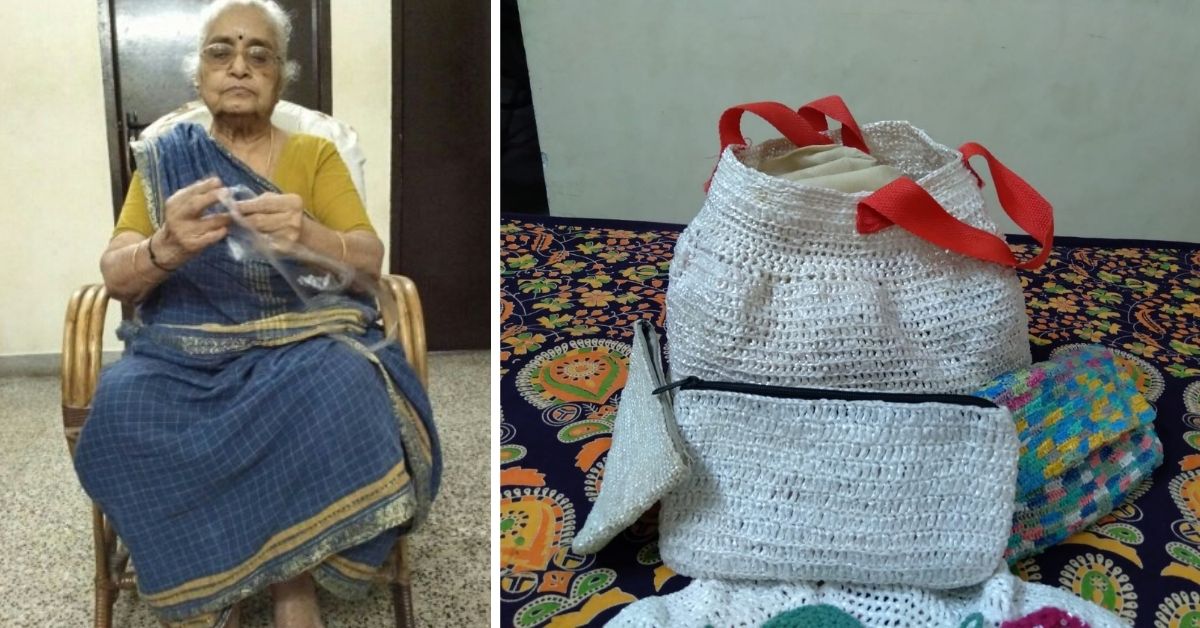 92-YO Granny Shows Us How Best To Recycle Plastic Waste Into Stylish Bags & Pouches