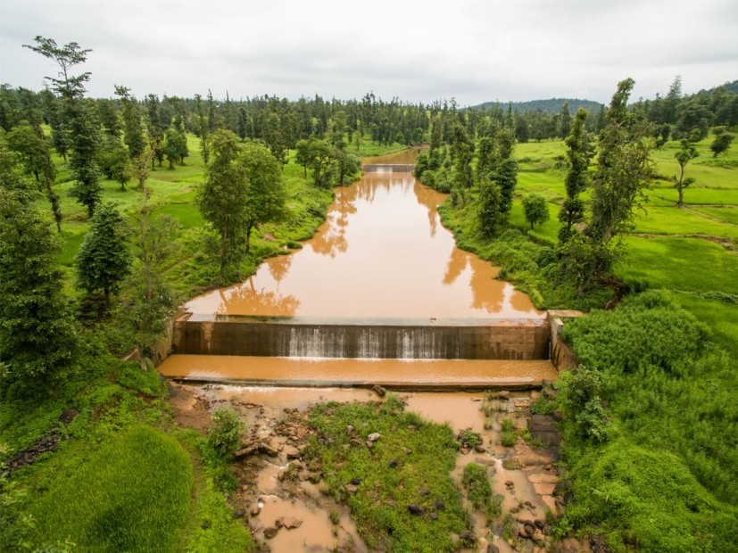 A check dam constructed at Mahalpada