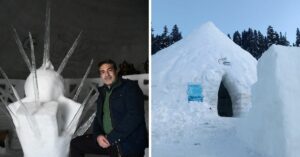 Man Behind India’s First Igloo Café in Kashmir Shares How They Built the Ice Structure