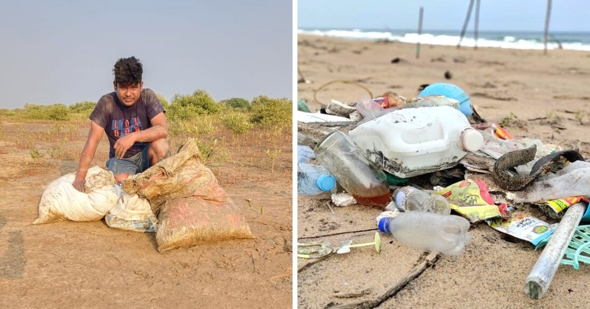 Security Guard Cleaned 1 Tonne Waste from Beach & Mangrove Plantation, All by Himself