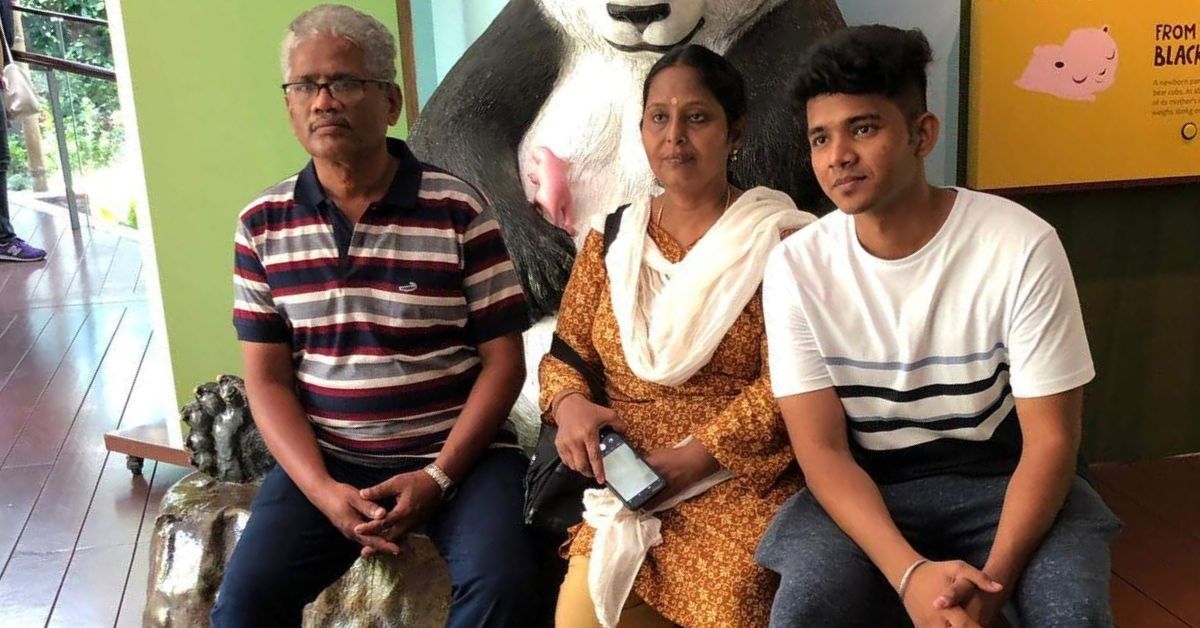 Suriya Murali with his parents