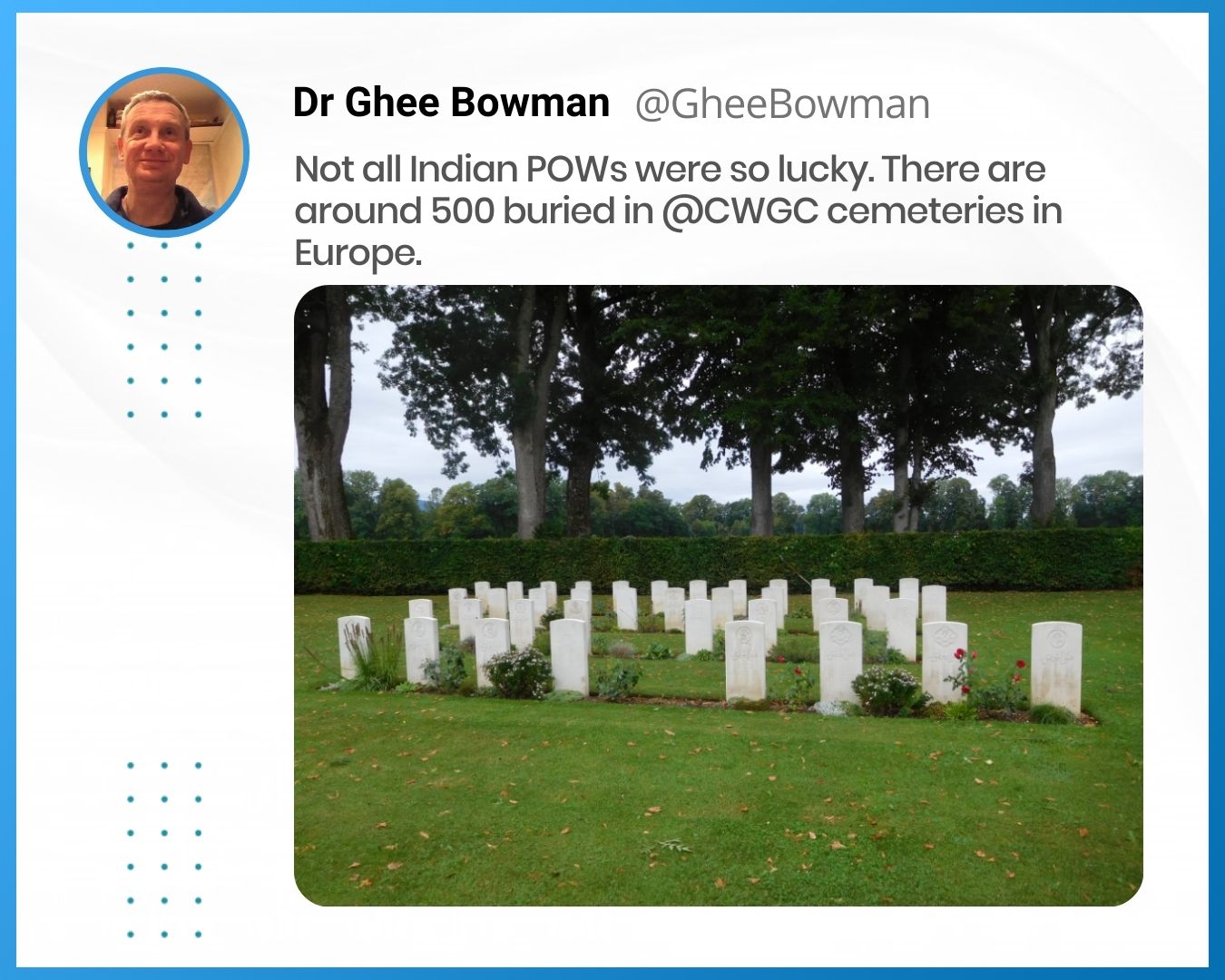 historian ghee bowman twitter thread on indian prisoners of war