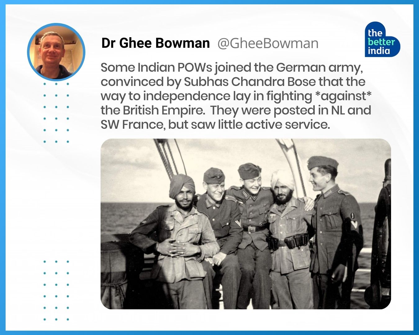 historian ghee bowman twitter thread on indian prisoners of war