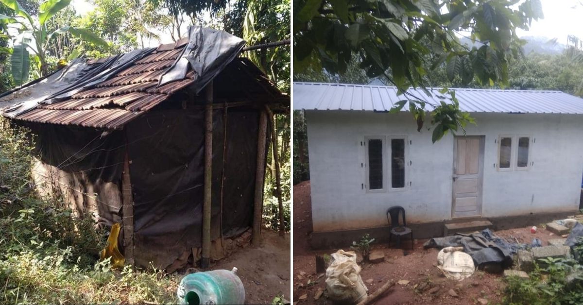 House built by Lincy and Sebastian for a student through crowdfunding (right)