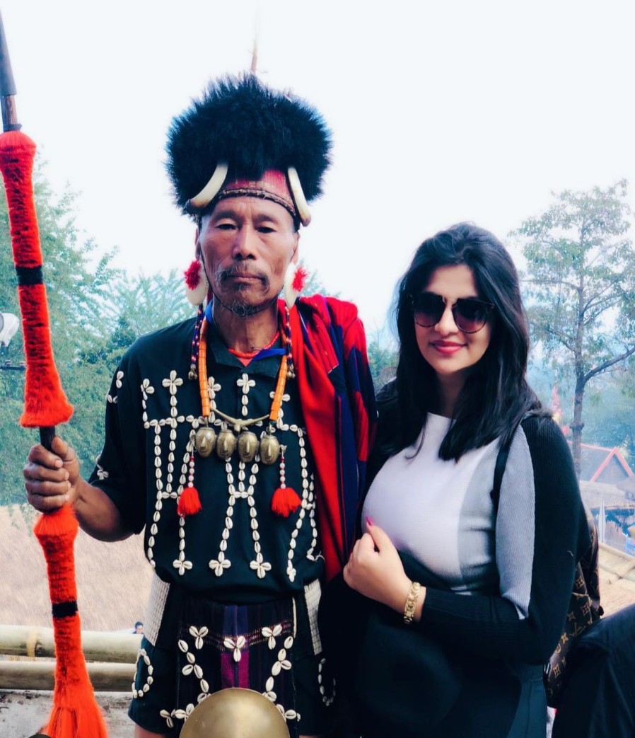 Shivangi at the Hornbill festival in Nagaland
