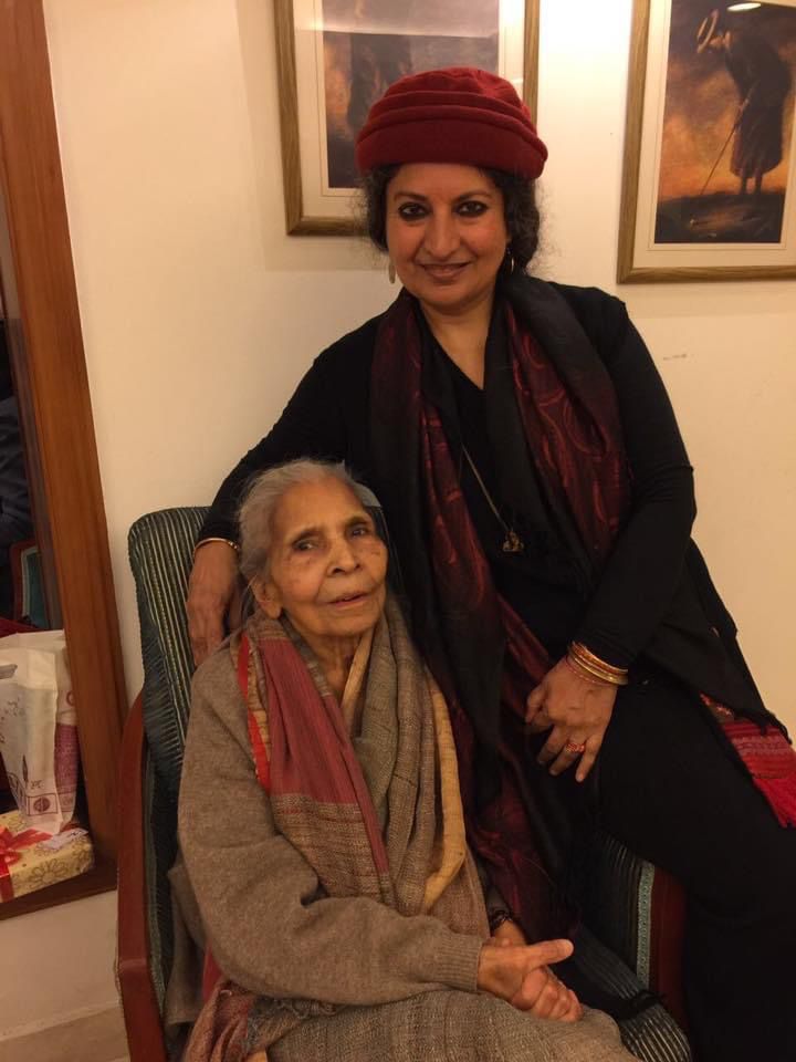 Booker Prize Longlist : Hindi writer Geetanjali with her mother, Shree Kumari Pandey
