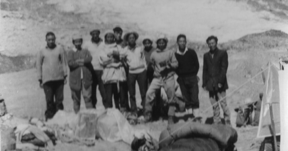 professor sudipta sengupta and her team before they set out to scale lalana in the himalayas