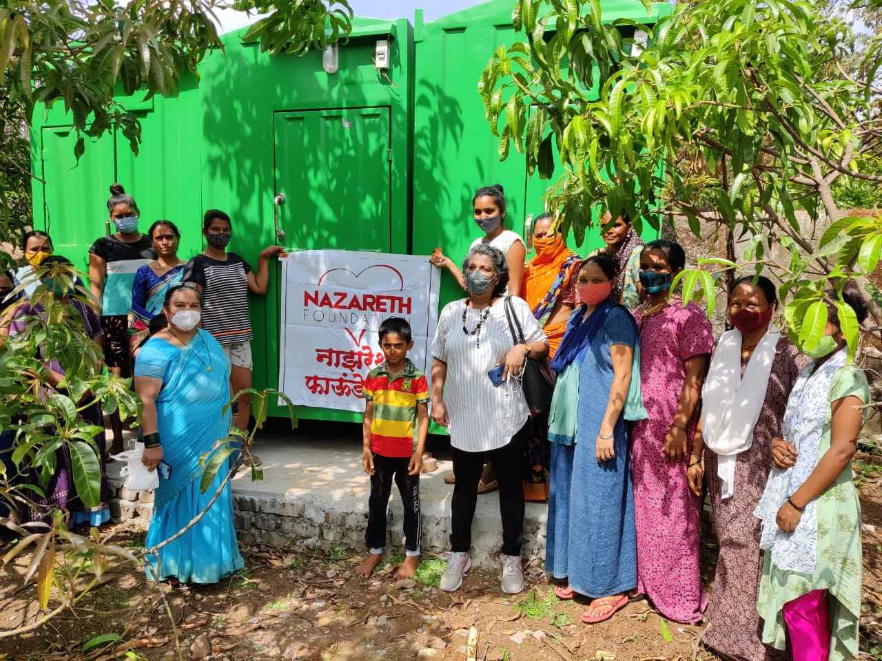 Toilet block inauguration at Dharavalli village