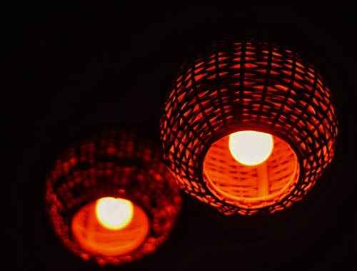Crafty Nation " Handcrafted and Woven Bamboo Cane Ceiling Lamps 