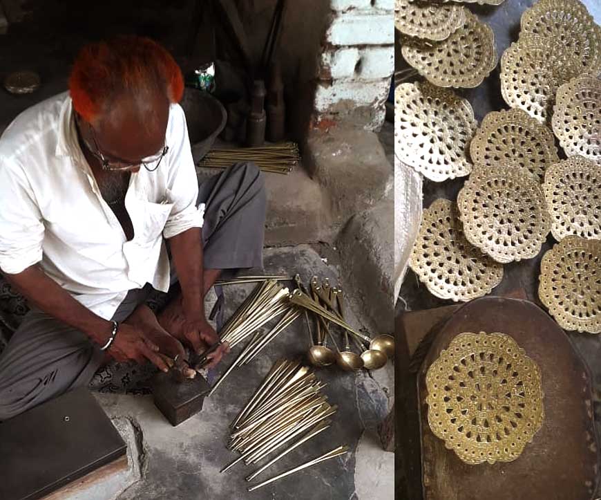 Gaatha: Brass carving artisans at work