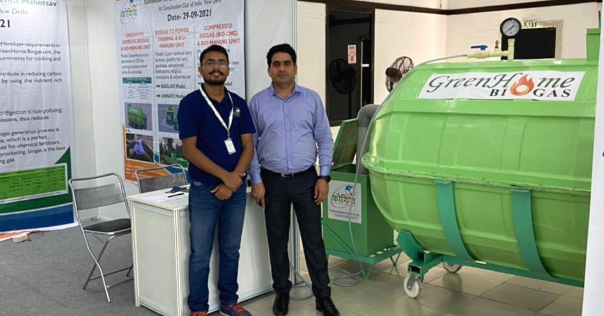 Engineer’s Biogas Tech Digests All Organic Matter, Helps 1000 People Go LPG-Free