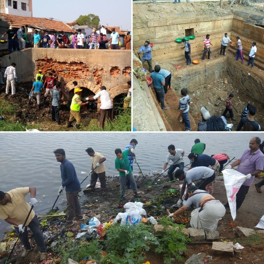 Volunteers at work 