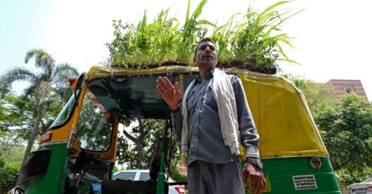 Watch: ‘Auto Garden’ Helps Delhi Rickshawala Beat The Summer Heat