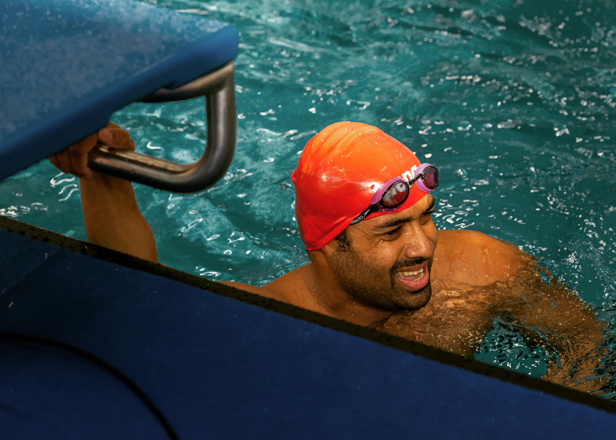 Para Swimmer undergoing training