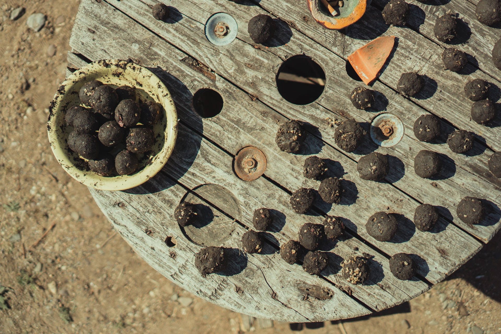 Mud seed balls