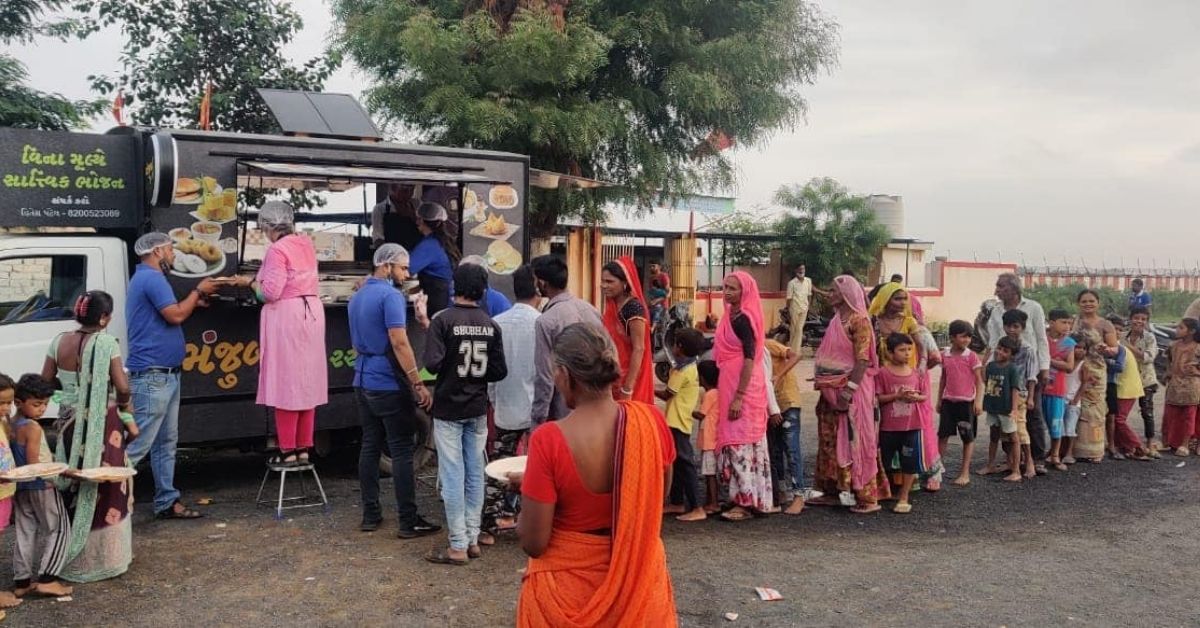 Mayur and his wife Pranali Kamdar of Ahmedabad are carrying on his late mother Manjulaben's dream of feeding people through Manjuba ki Rasoi food truck.