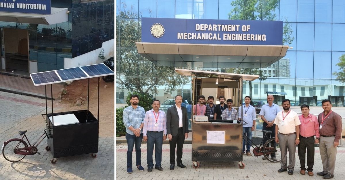 Low-cost cooling cart innovated by the students of Vidyavardhaka College of Engineering in Mysuru