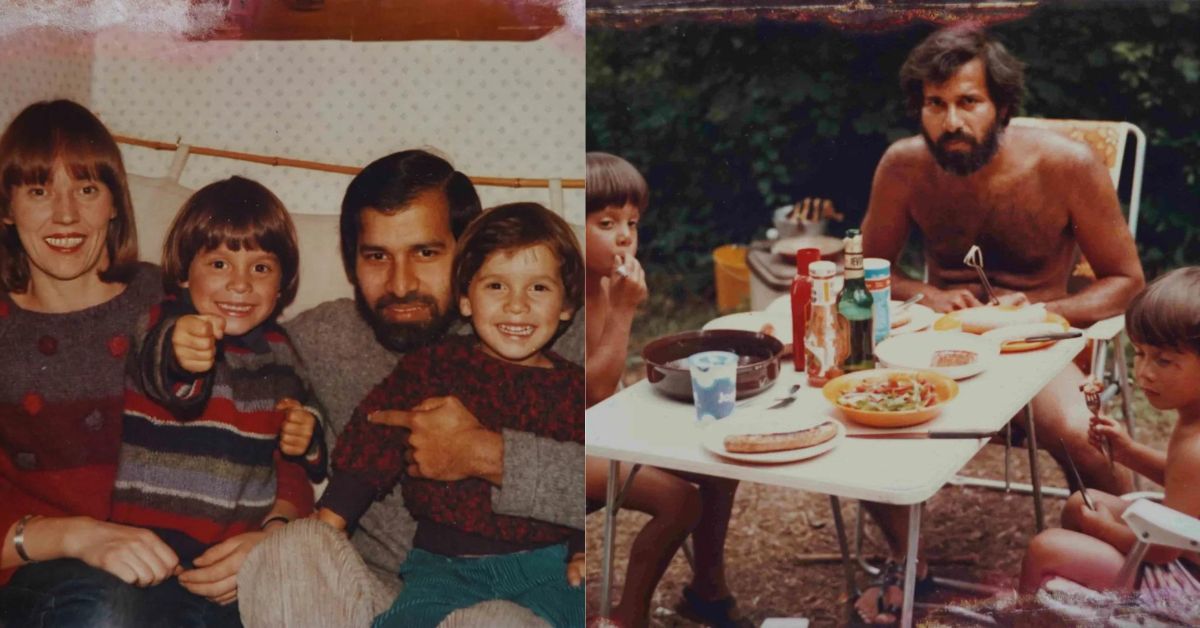 Ajit Malkarnekar and Doris with their sons Anil and Ashok the three men snapped at a camping holiday.