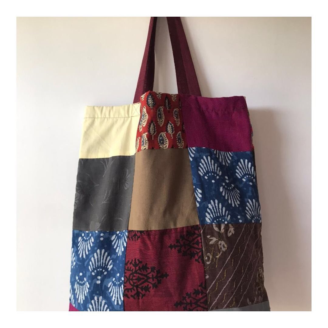 Waste cloth upcycled into a bag