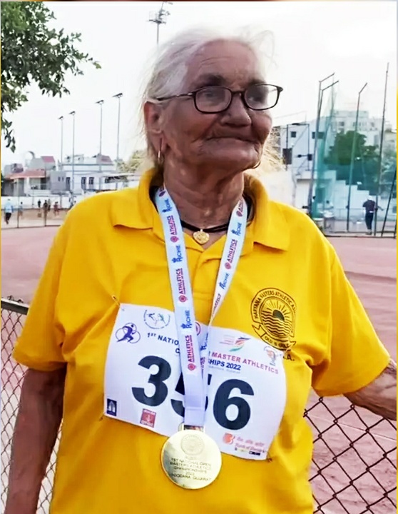 105 year old Rambai creates new 100 metre record