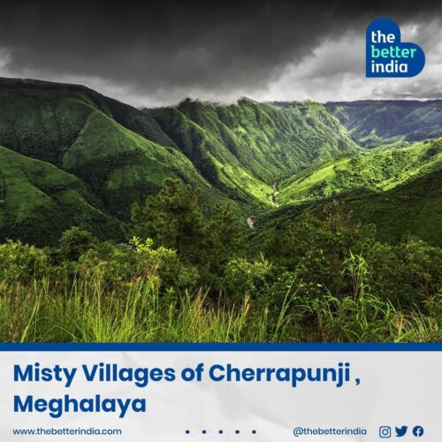 Misty villages in Cherrapunji