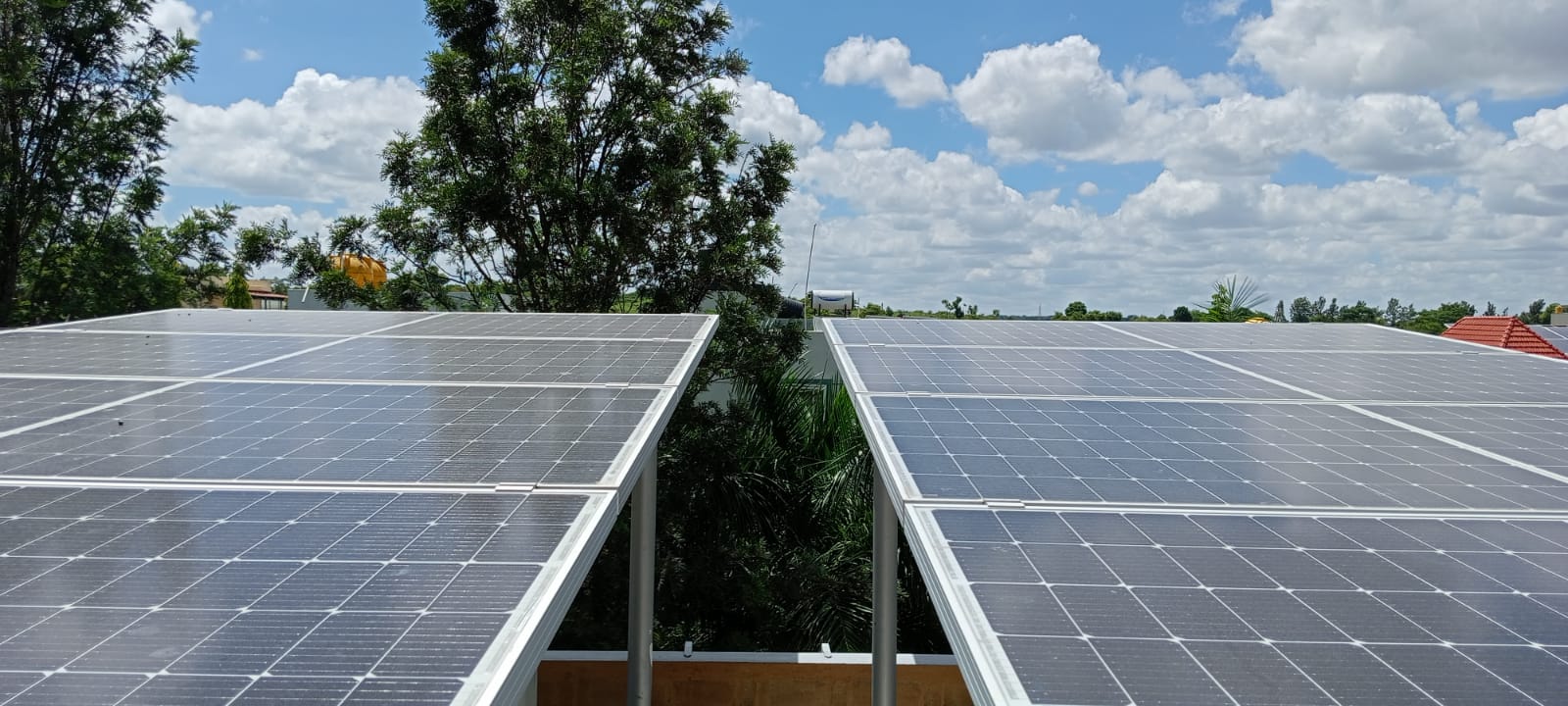 With the solar panels, the family does not pay an electricity bill. 