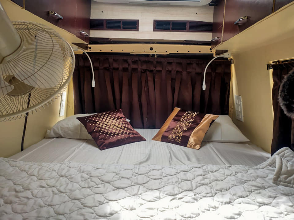 A look at the inside of the campervan