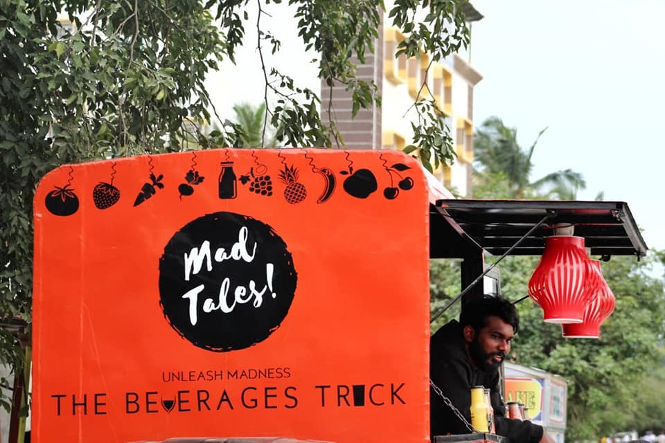 Vimal as a chef at Mad Tales, a food truck
