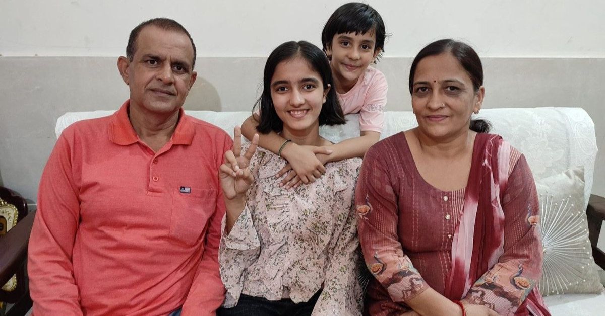 Shanan Dhaka, NDA topper, with her family