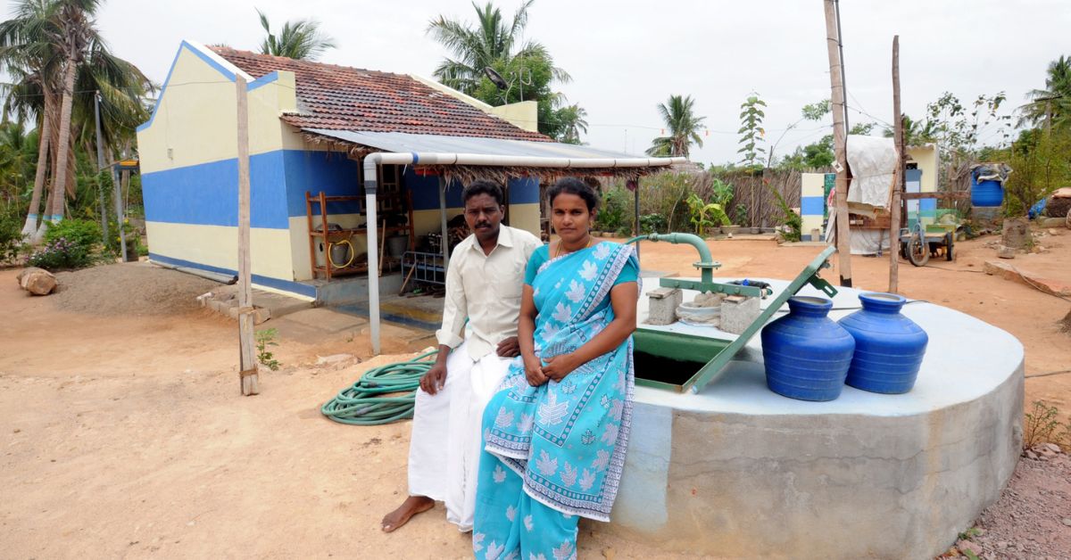 Man sets up rainwater harvesting at his house in Pudukkottai, Tamil Nadu