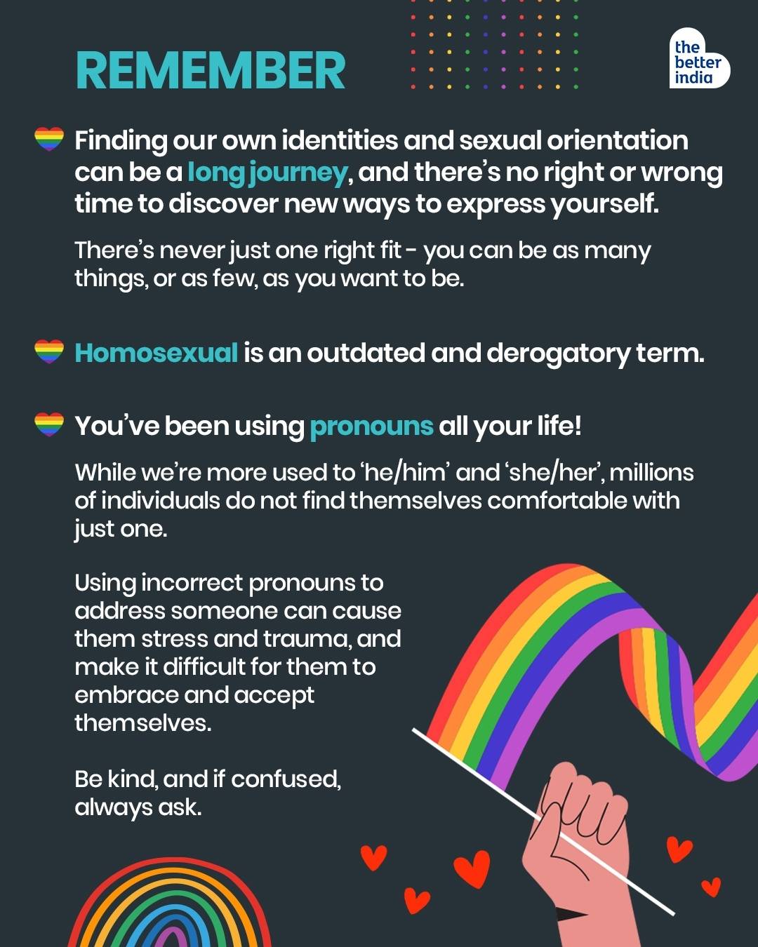 infograhic on things to remember about pride month