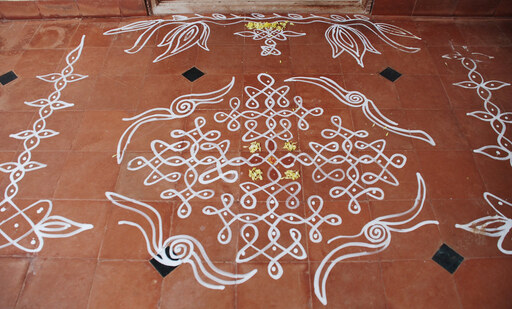 A traditional kolam