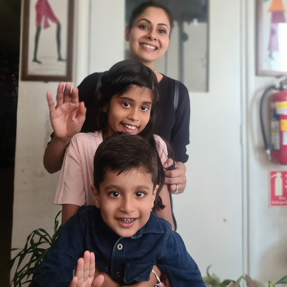 film and television actor Chhavi Mittal with her children