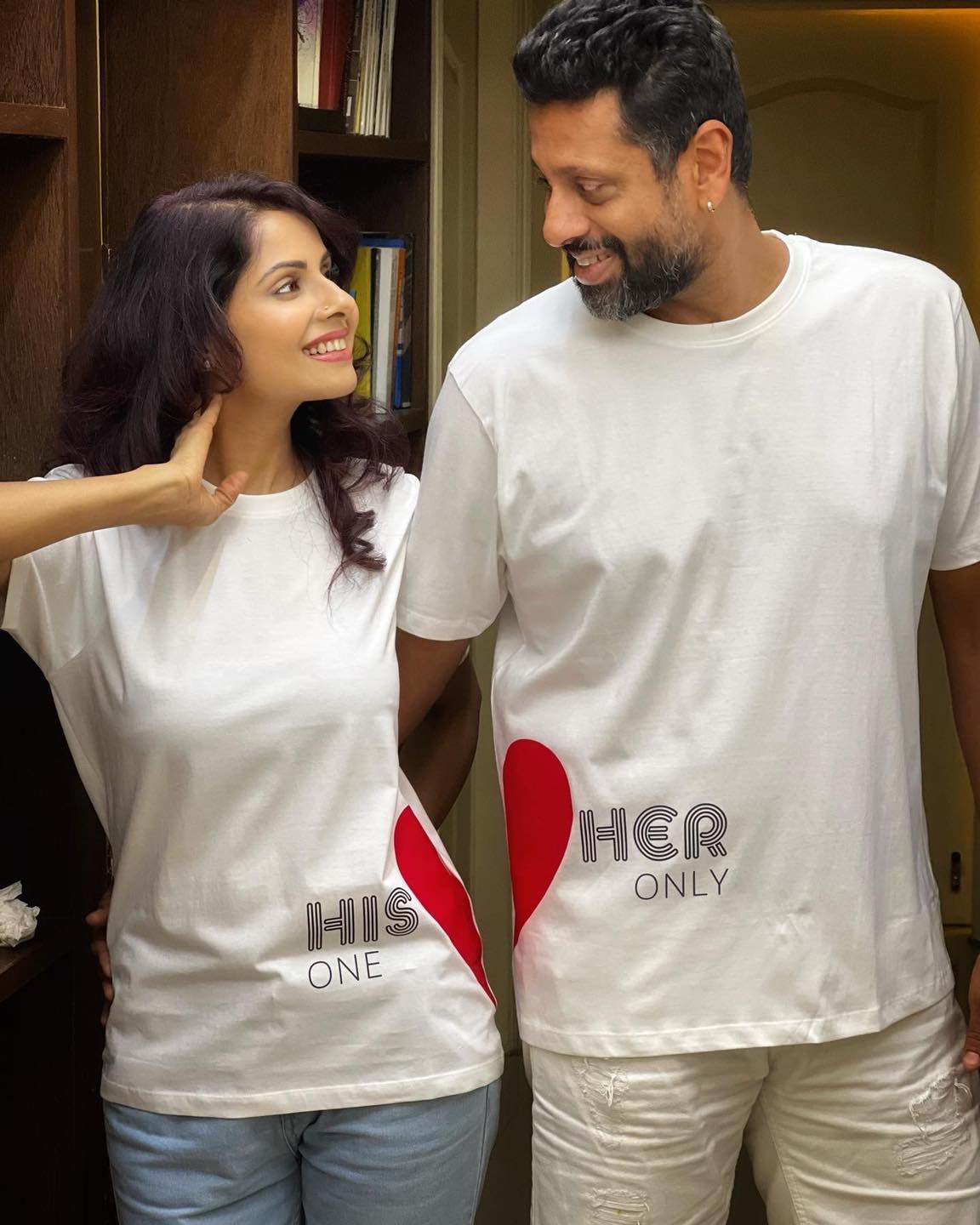 film and television actor Chhavi Mittal with her husband