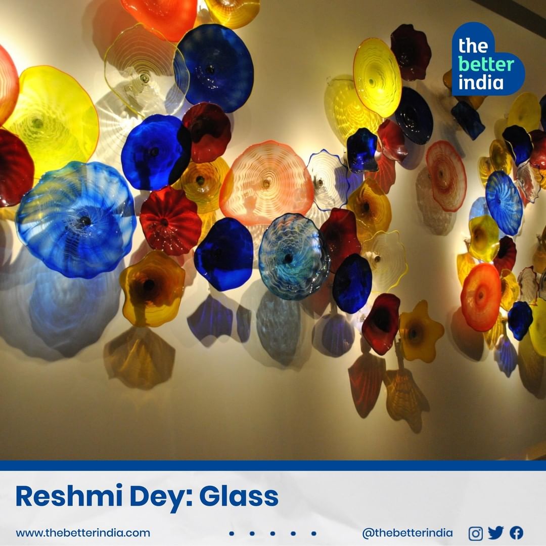 Reshmi Dey's work in glass.