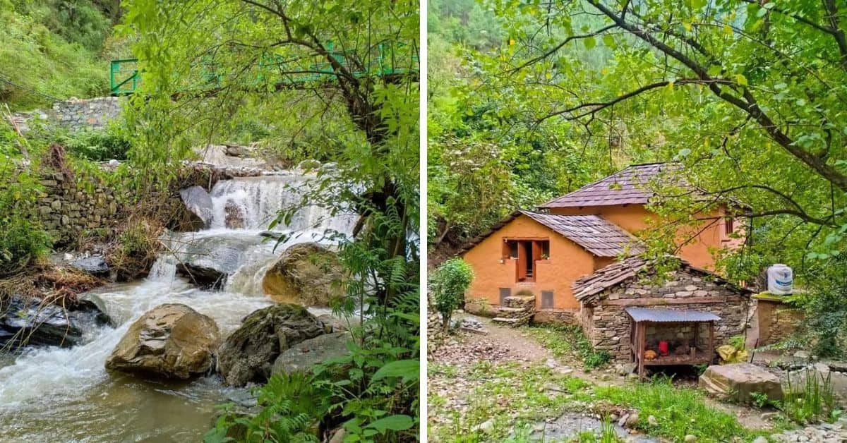 Waterfall and property of The Dalton's Village